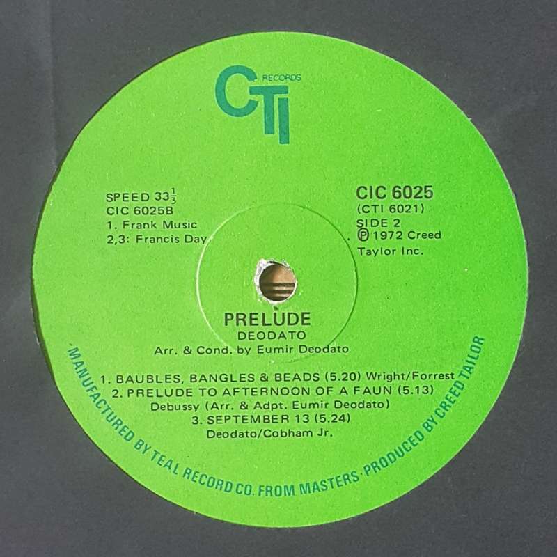 DEODATO - PRELUDE Vinyl, LP, Album Country: South Africa Released: 1973