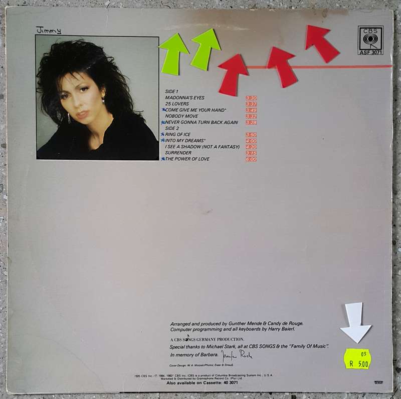 JENNIFER RUSH - JENNIFER RUSH(International Version)Vinyl, LP, Album Country: South Africa 1985