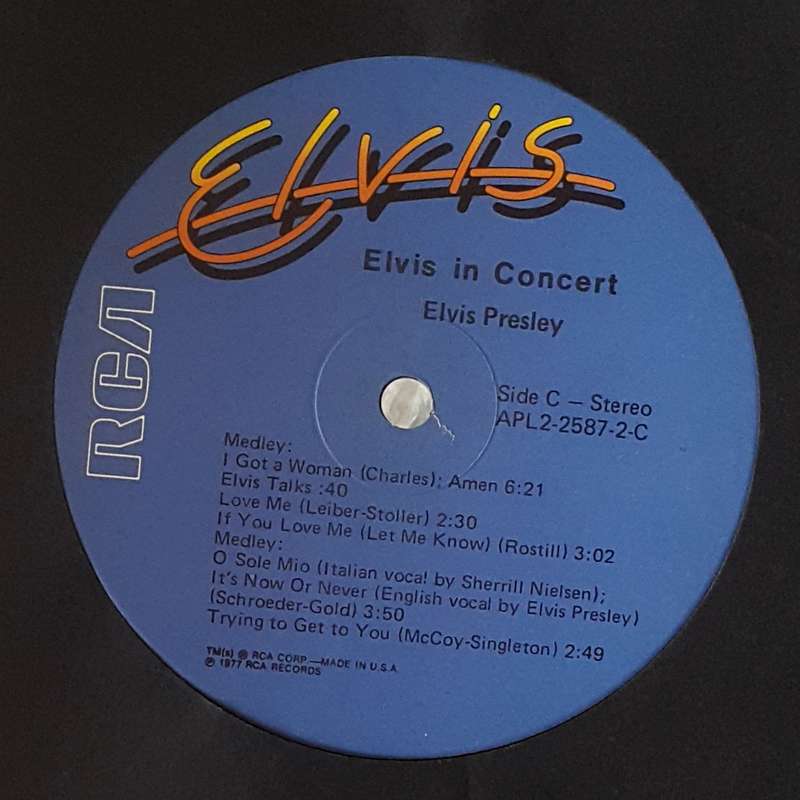 ELVIS PRESLEY - ELVIS IN CONCERT 2 × Vinyl, LP, Album, Indianapolis Country: US Released: Oct 1977
