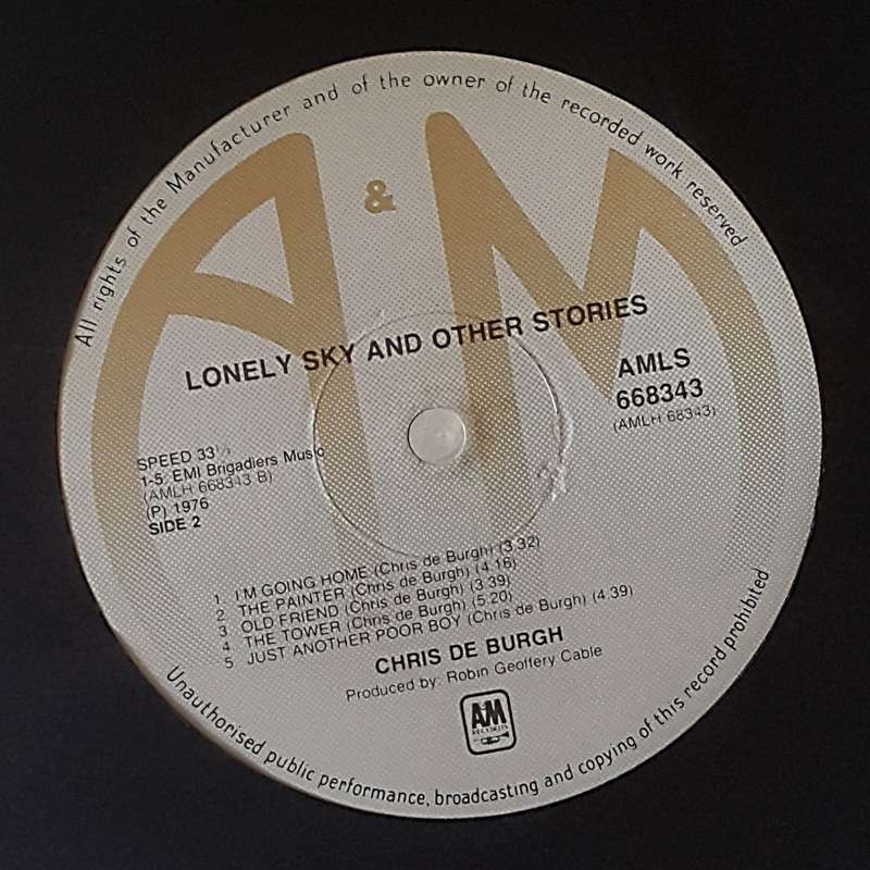CHRIS DE BURGH - LONELY SKY AND OTHER STORIES(RARE ALBUM!!) Vinyl, LP, Album Country: S/Africa: 1976