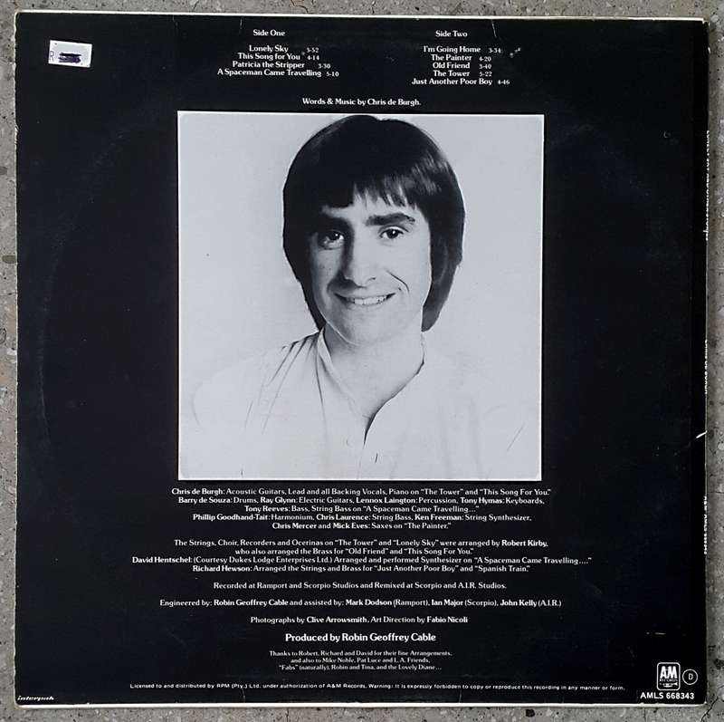 CHRIS DE BURGH - LONELY SKY AND OTHER STORIES(RARE ALBUM!!) Vinyl, LP, Album Country: S/Africa: 1976