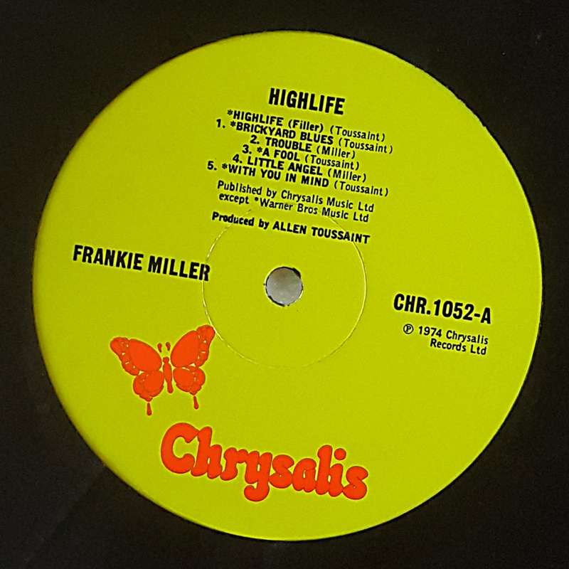 FRANKIE MILLER - HIGH LIFE Vinyl, LP, Album Country: UK Released: 1974