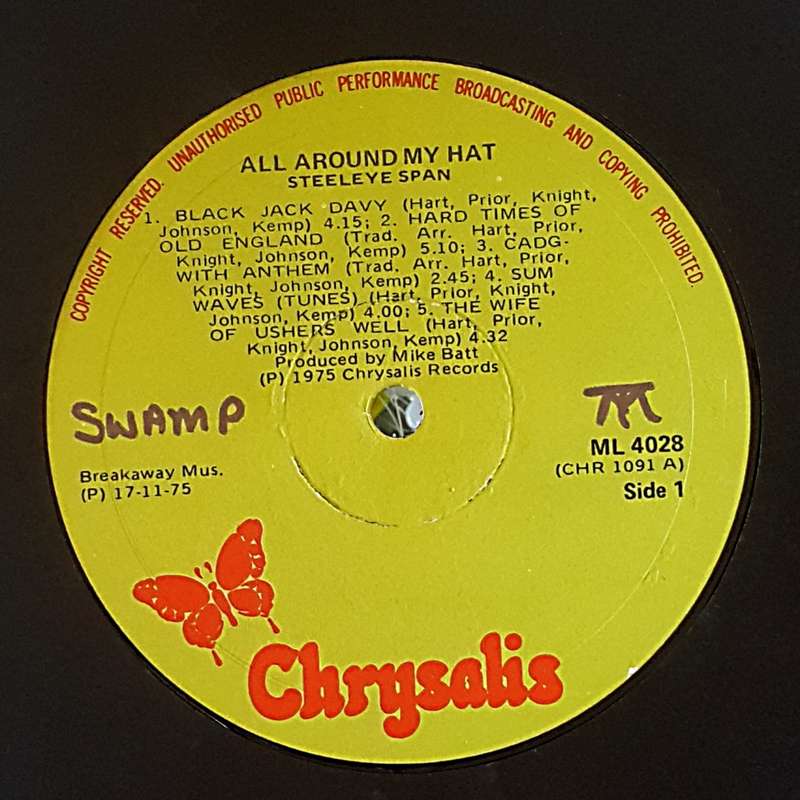 STEELEYE SPAN - ALL AROUND MY HAT Vinyl, LP, Album Country: Rhodesia Released: 1975