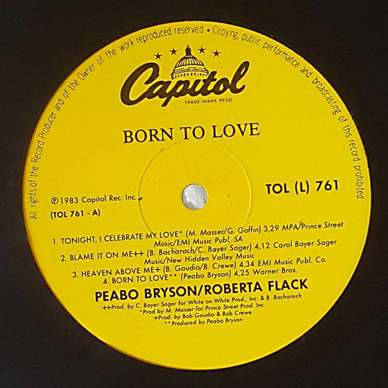 PEABO BRYSON/ROBERTA FLACK Vinyl, LP, Album Country: South Africa Released: 1983