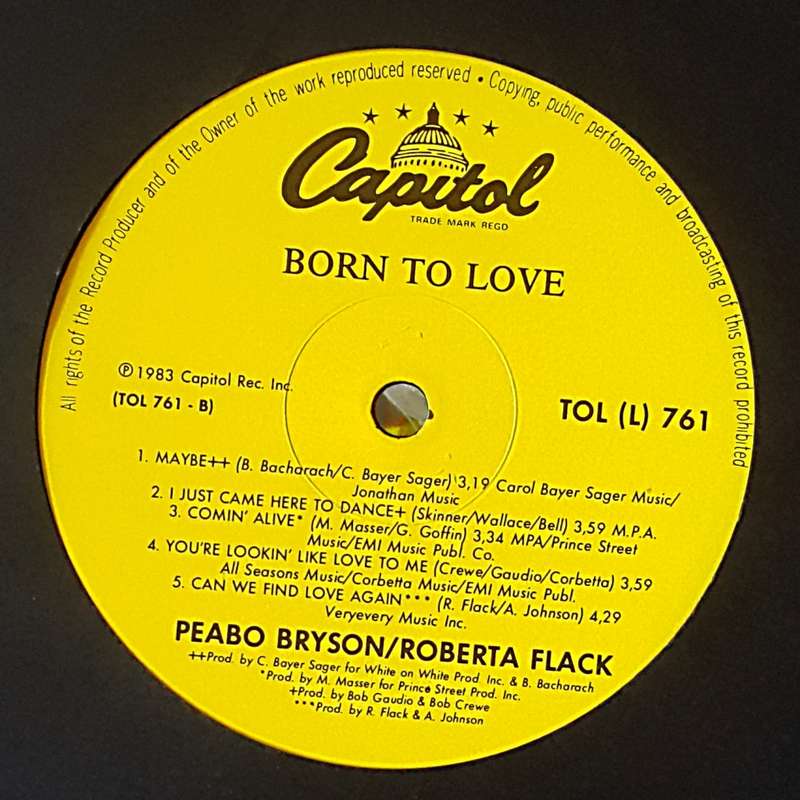 PEABO BRYSON/ROBERTA FLACK Vinyl, LP, Album Country: South Africa Released: 1983