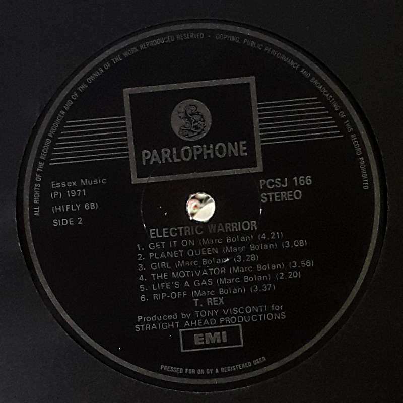 T.REX - ELECTRIC WARRIOR Vinyl, LP, Album Country: South Africa Released: 1971