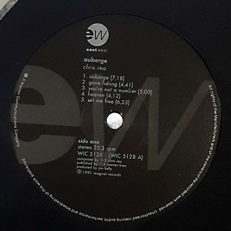 CHRIS REA - AUBERGE Vinyl, LP, Album Country: South Africa Released: 1991