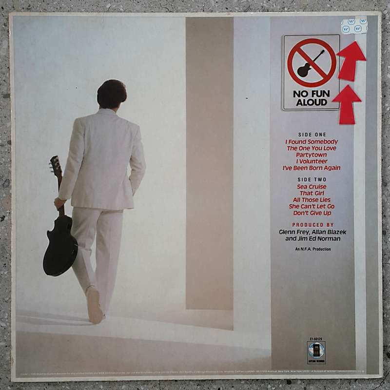 GLENN FREY - NO FUN ALOUD Vinyl, LP, Album, Stereo Country: US Released: 1982