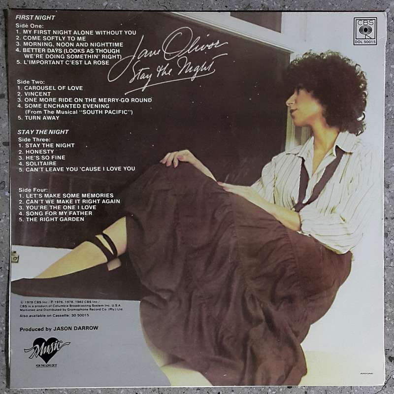 JANE OLIVOR - FIRST NIGHT/STAY THE NIGHT 2 × Vinyl, LP, Album, Comp., Gatefold, South Africa 1982