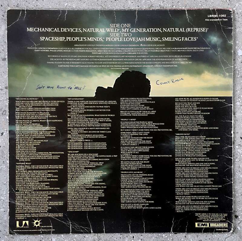 LINCOLN THOMPSON AND THE RASSES - NATURAL WILD Vinyl, LP, Album Country: South Africa Released 1980