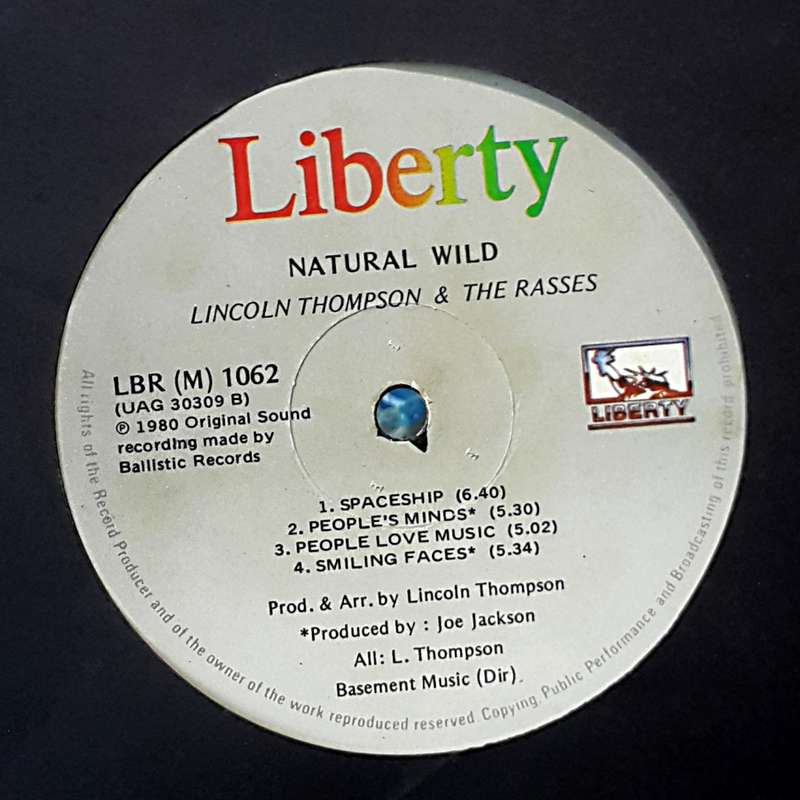 LINCOLN THOMPSON AND THE RASSES - NATURAL WILD Vinyl, LP, Album Country: South Africa Released 1980