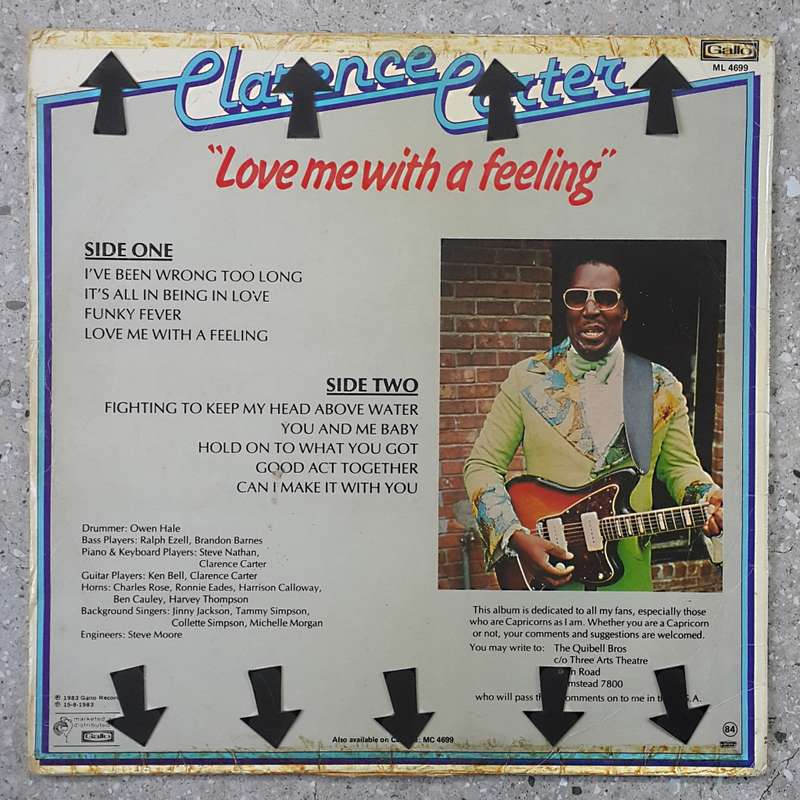 CLARENCE CARTER - LOVE ME WITH A FEELING Vinyl, LP, Album, Country: South Africa Released: 1983