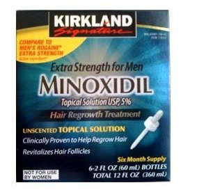 Kirkland Minoxidil 5% Extra Strength Hair Regrowth for Men, 6 Month Supply