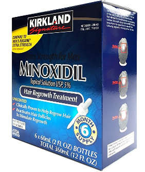 Kirkland Minoxidil 5% Extra Strength Hair Regrowth for Men, 6 Month Supply