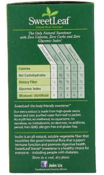 SweetLeaf Natural Stevia Sweetener, 70 Count