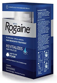 Rogaine Mens Regrowth Foam 5% Unscented 3 Month Supply