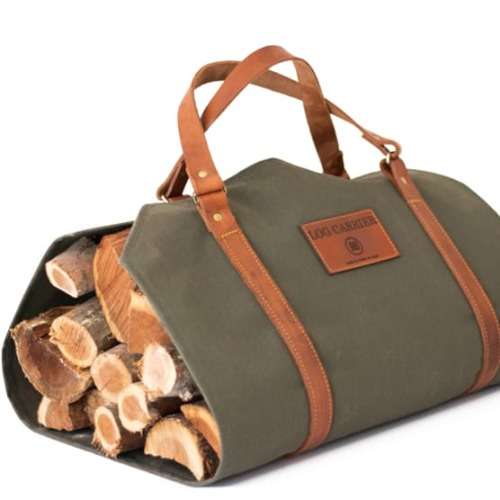 Pieter De Jager Canvas and Leather Log Carrier