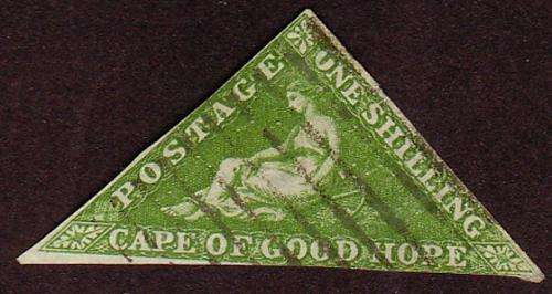 Cape 1 shilling triangle - excellent colour - 2.5 margins