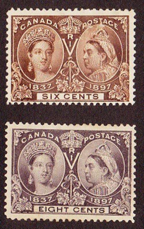 Canada QV 1898 Jubilee sought after 6c and 8c hi CV - pls read description
