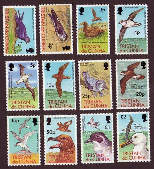 Beautiful Tristan bird set to 2 pounds (hinged mint)