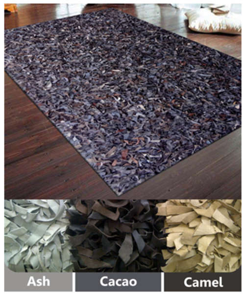 Shaggy Leather Rugs