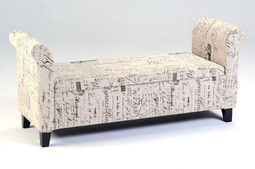 Print Fabric Storage Bench - shopsoiled