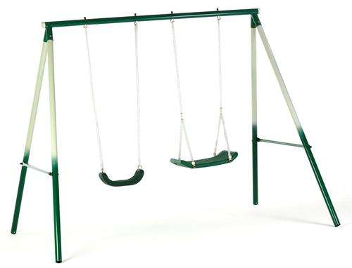 Double Steel Swing Set