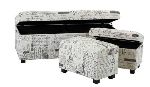 Ottoman Set - Dark Brown or French Script