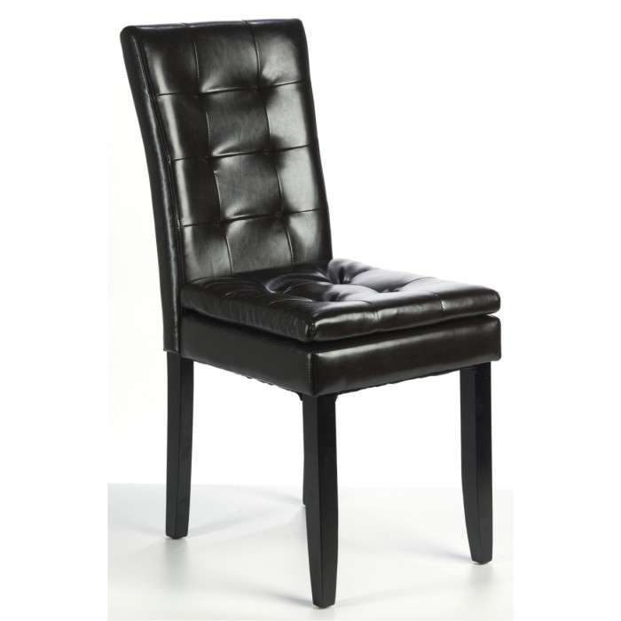 Stylish Dining Chair - Brown PU