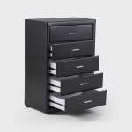 Chest of Drawers - Brown Leatherette