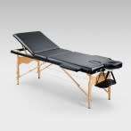 Three Section Massage Table - Black