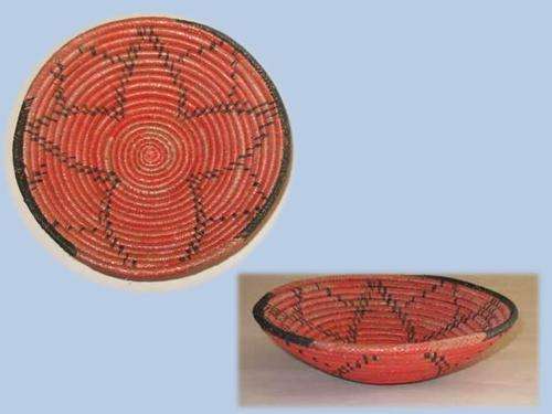 BASKET *BOWL* HAND WOVEN IN RED AND BLACK*see Sweetleaf 4 more items