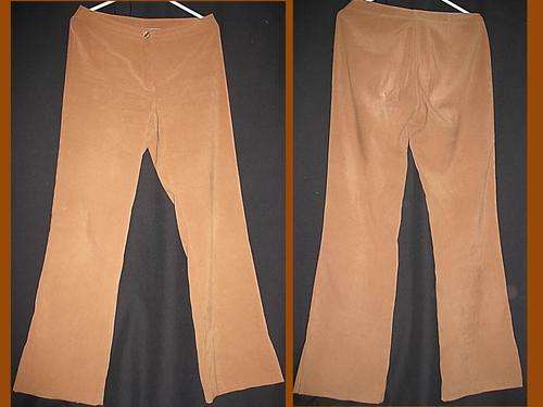 *SEXY CARAMEL COLOURED VELVET PANTS!!! *STUNNING* SIZE 10 !!!***