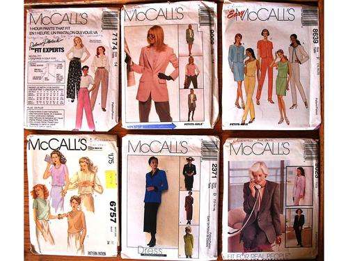 6 X McCALL'S PANT SUIT * JACKET * SKIRT * TOP  PATTERNS