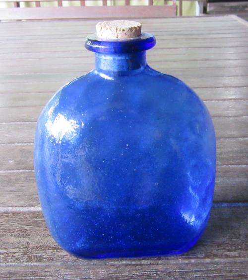 BEAUTIFUL COBOLT BLUE BOTTLE WITH CORK