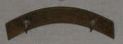 2 SA infantry shoulder metal title - pins intact