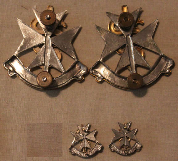 SA Medical corps cap and collar badges  - lugs & pins in tact