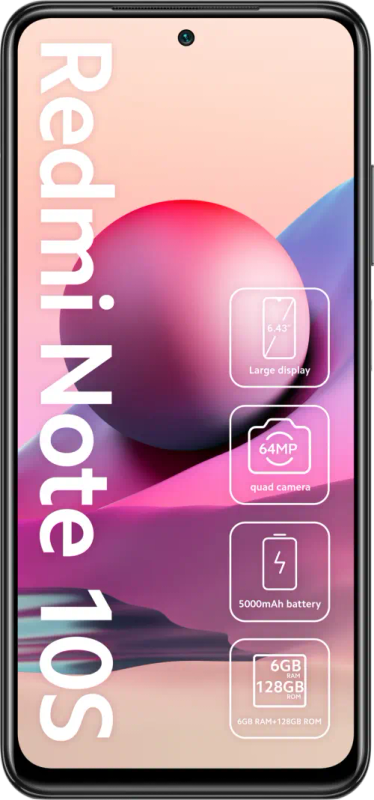 Xiaomi Redmi Note 10S ~ 128GB  Rom ~ 6GB Ram ~ 64MP Quad Camera ~ Grey
