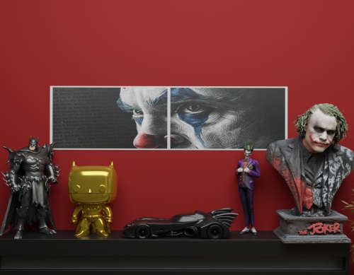 Joker Wall Art without a frame ~ 2 x A3 prints
