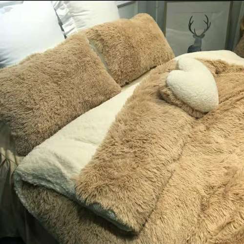 5 piece thick fluffy comforter set-queen