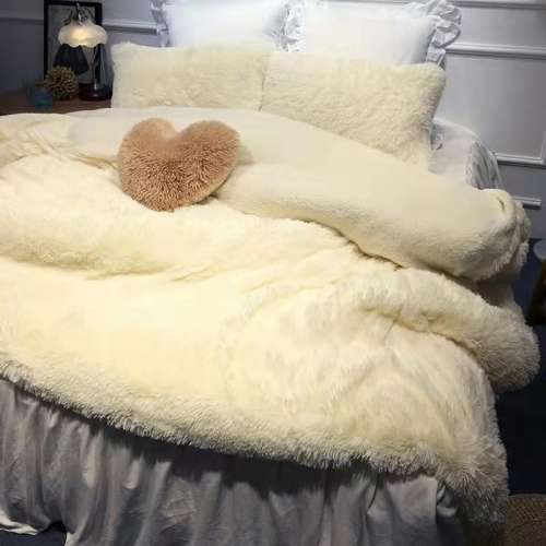 5 piece thick fluffy comforter set-queen