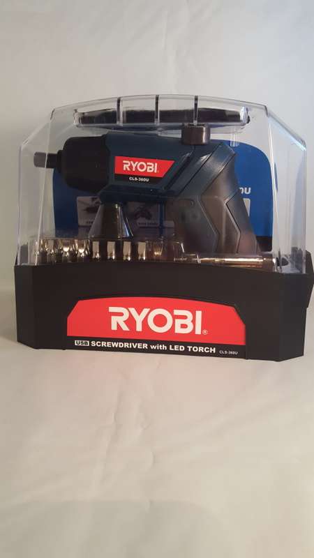 **RYOBI SCREWDRIVER WITH LED TORCH IN CARRY CASE**-*54 PIECE*-*A GAME CHANGER!!!**