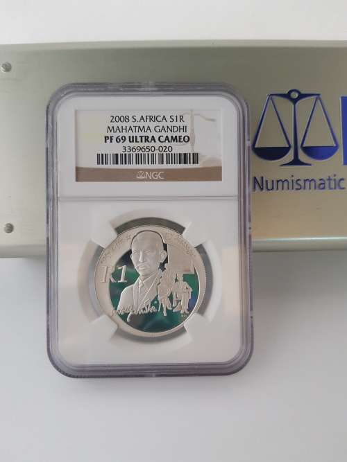 **2008 PROOF Silver R1-MAHATMA GANDHI-NGC GRADED PF69-GREAT LOOKING COIN!!!**