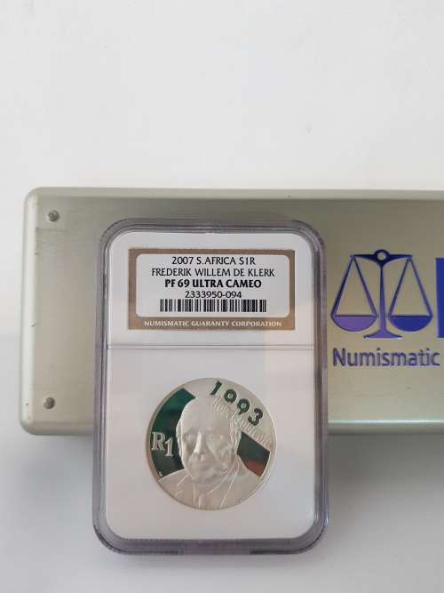 **DE KLERK SILVER PROOF R1-NGC GRADED PF69 ULTRA CAMEO-GREAT LOOKING COIN!!!**