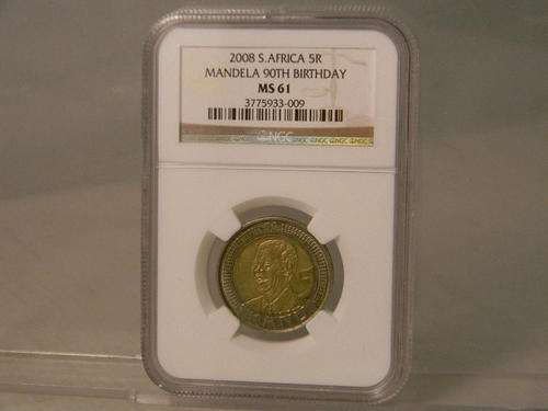 **The Rare MS61 2008 Mandela 90th Birthday R5**