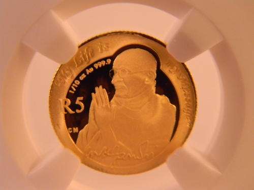 **PF70-PF70-MAHATMA GANDHI-1/1Oth 24 Carat Pure Gold-A Perfect PF70**