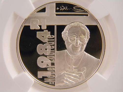 **BEST OF THE BEST @ PF70-NOBEL LAUREATTE DESMOND TUTU-NGC GRADED!!!