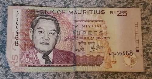 Bank of Mauritius Rs25