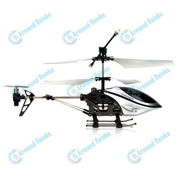 iPhone/iPod Touch/iPad Controlled Rechargeable 3-CH R/C I-Helicopter w/ Gyroscope - Silver + Black
