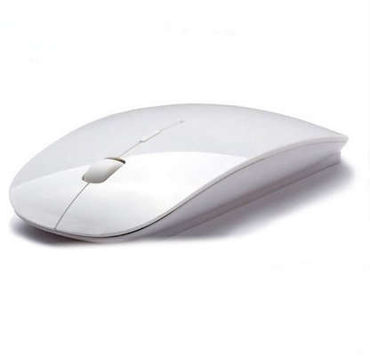 Aerodynamic 2.4GHz Wireless Optical Mouse - White + Sliver